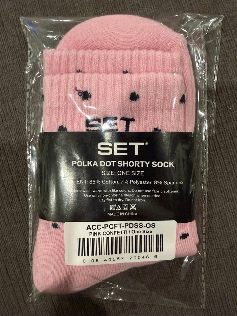 SET Active Pink Polka Dot Shorty Socks - Limited Edition - BRAND NEW!!